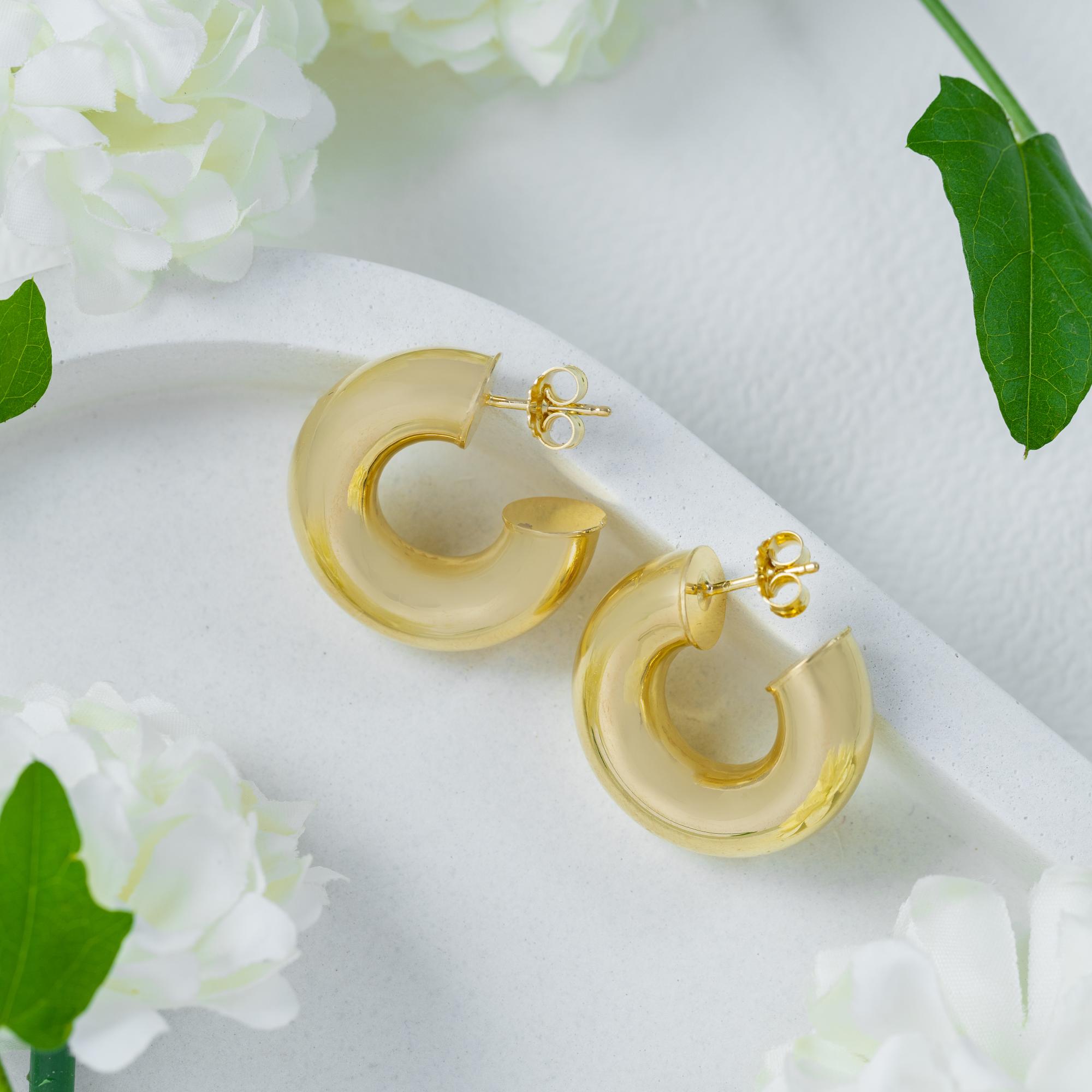 Bold Hoop Stud Earrings