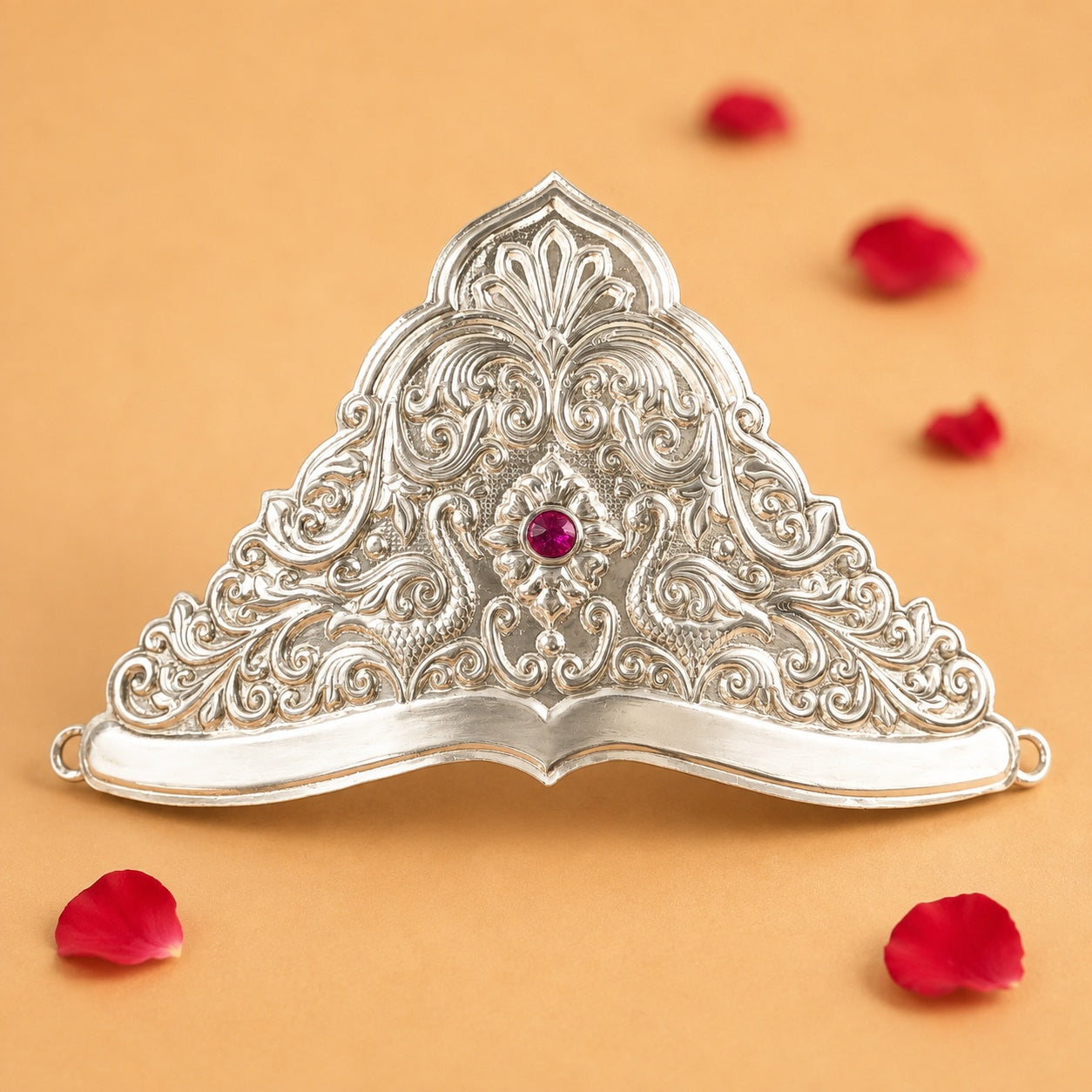 Silver Ganpati Mukut