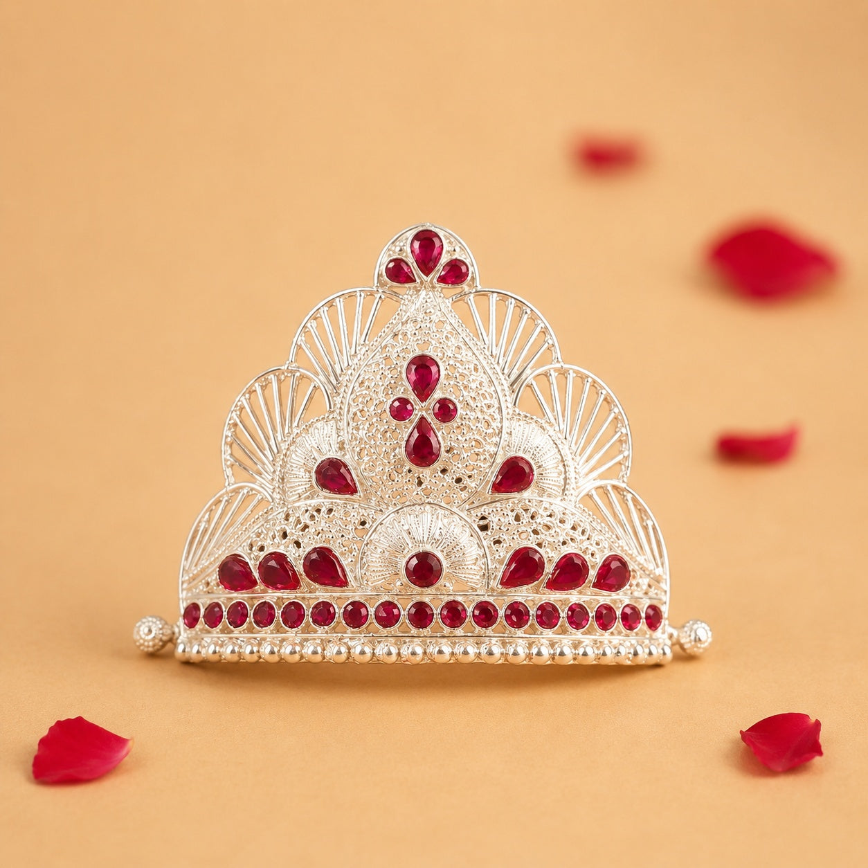 Pink Stone Mukut