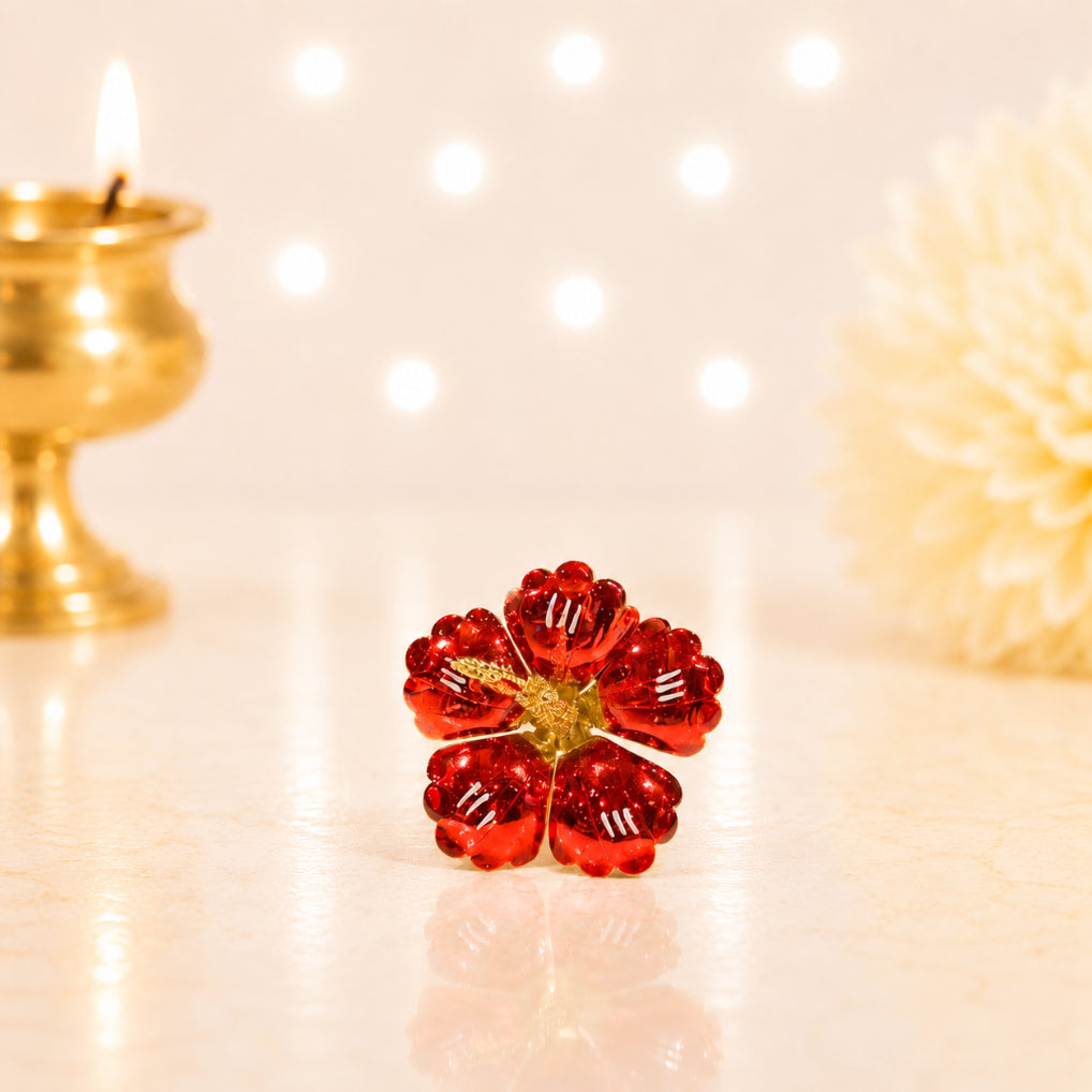 Crimson Hibiscus Flower
