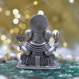 Dagdusheth Ganpati Idol- Antique Silver