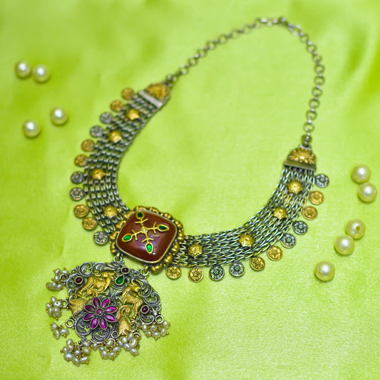 Silver and Gold Poilsh Necklace