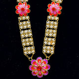 Colourful Meenakari Haar With Gold Polish