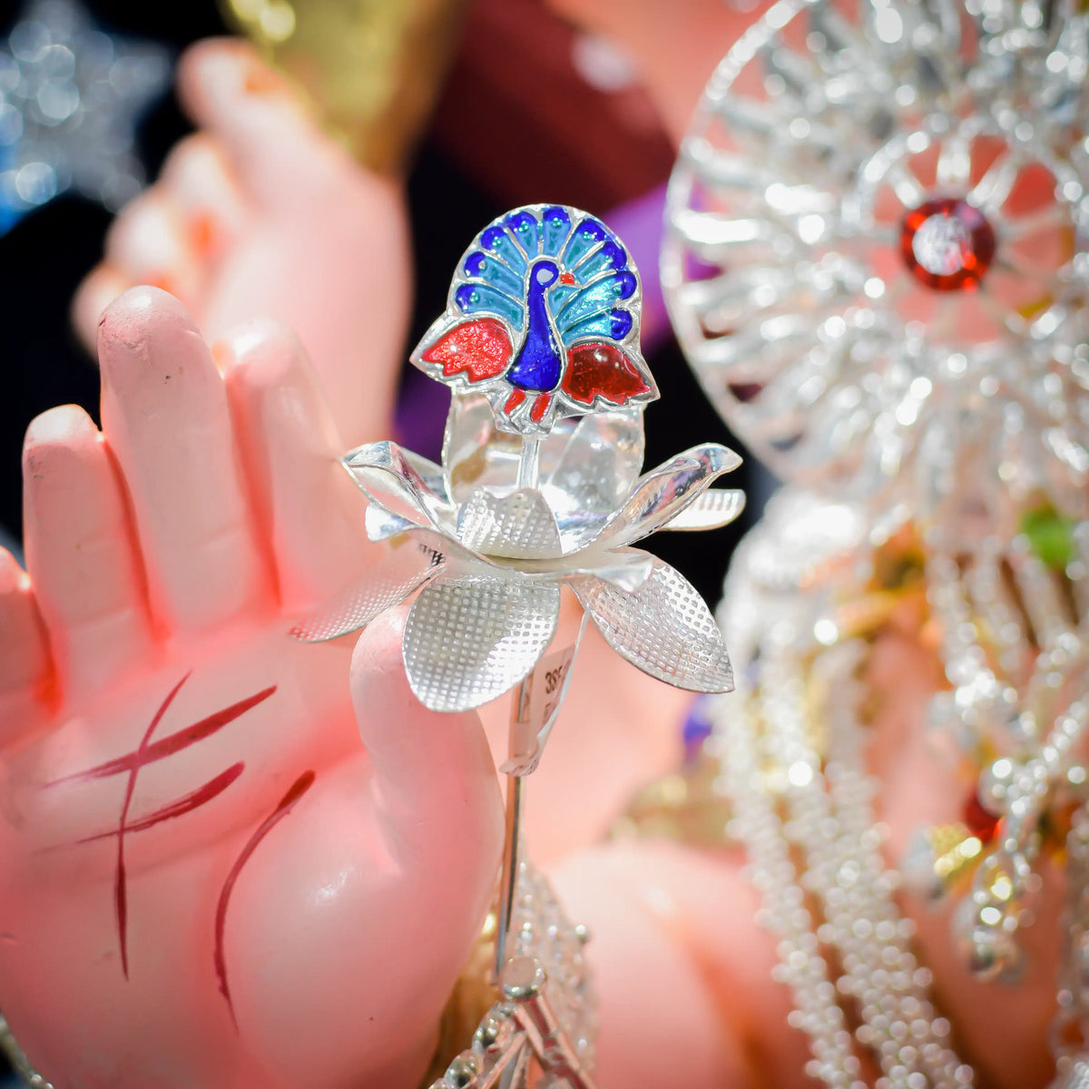 Meenakari Peacock Flower