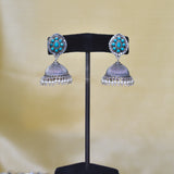 Blue stone Jhumkas