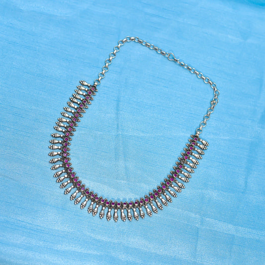 Simple Yet Stunning Pink Stone Necklace