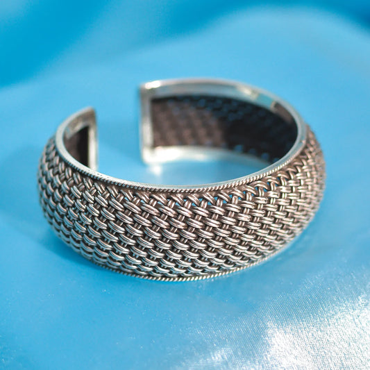 Cross and Knotted Bracelet - Free Size