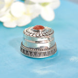 Orange Stone Antique Silver Dabbi