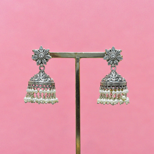 Flower Motif Jhumkas