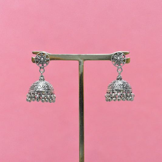 Flower Motif Small Jhumkas