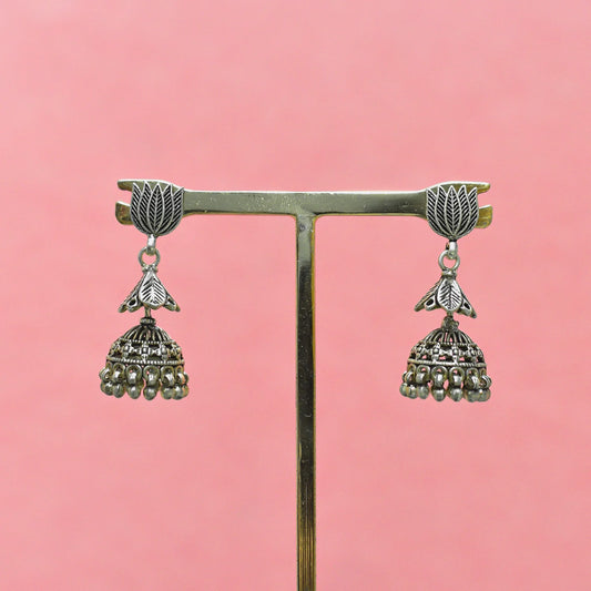 Lotus Motif Jhumkas