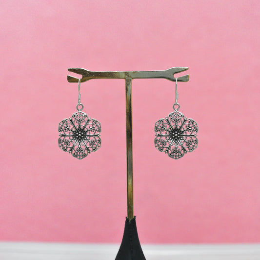 Intricate Flower Motif Earrings