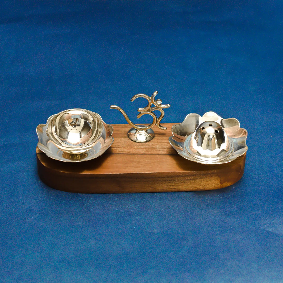 Unique Silver Agarbatti Stand and Diya