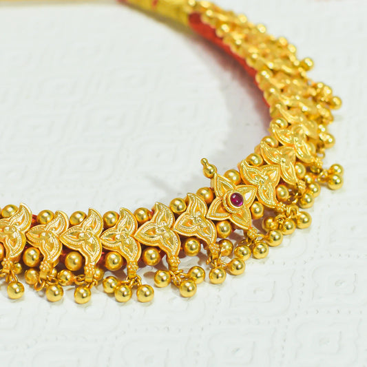 Stunning Maharashtrian Gold Polish Choker