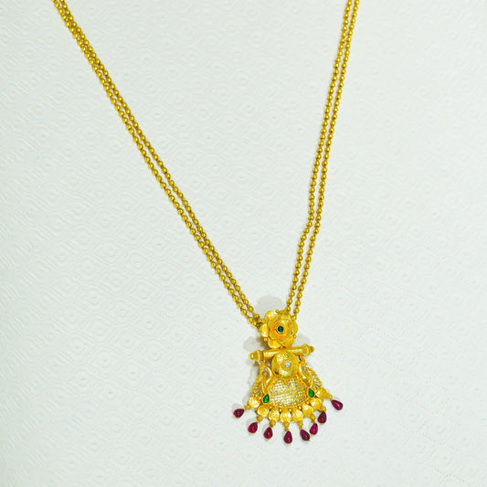 Gorgeous Flower Motif Long Necklace Set