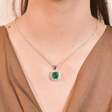 Royal Emerald  Pendant With Chain