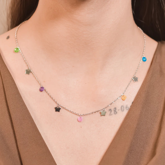 Clolourful Star Charm Necklace