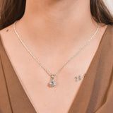 Classic Round Solitaire Pendant With Chain