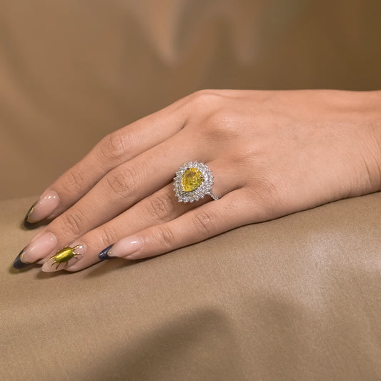 Yellow Sapphire Majestic Ring