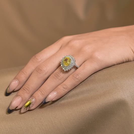 Yellow Sapphire Majestic Ring