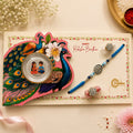 Dharma Chakra Silver Rakhi Coin Gift Set