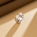 Dual Tone Frost Band Ring