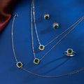 Emerald Halo Elegance Set
