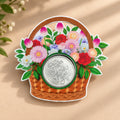 Floral Basket Silver Coin Gift Card