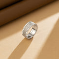 Frosted Edge Spinner Ring