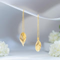 Golden Aura Cascade Earrings