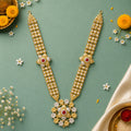 Golden Floral Ganpati Haar