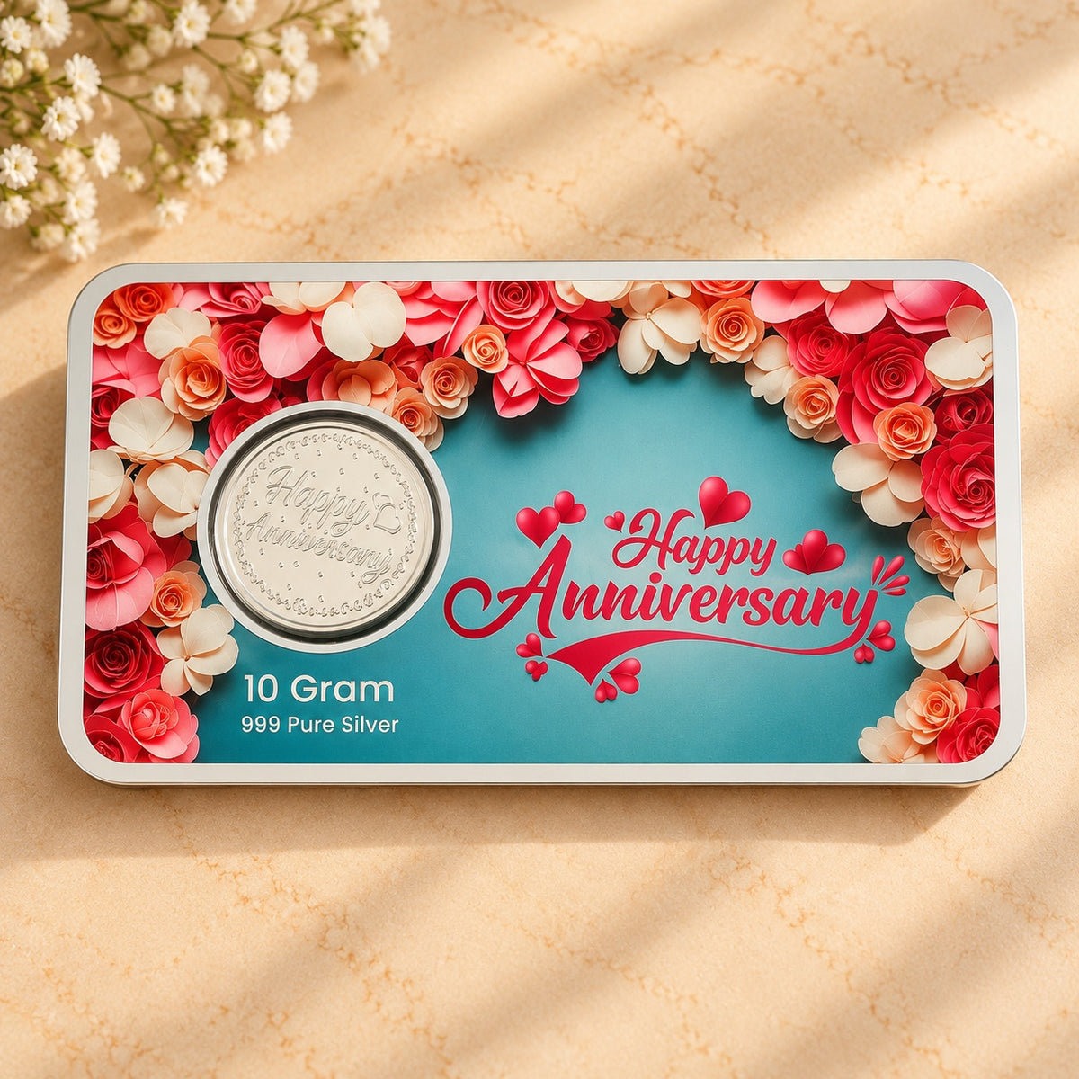 Happy Anniversary Silver Coin Gift Card