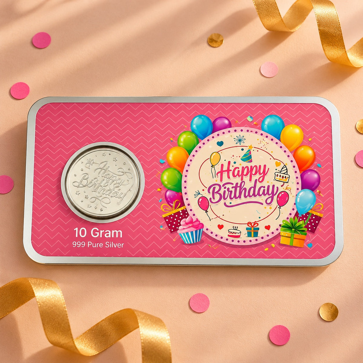 Happy Birthday Silver Coin Gift Card
