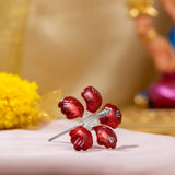 Red Meenakari Hibiscus Flower