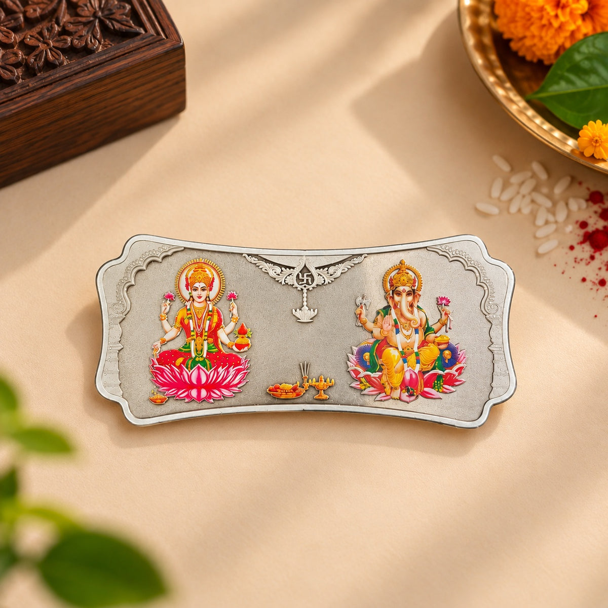 Lakshmi Ganesh Silver Bar