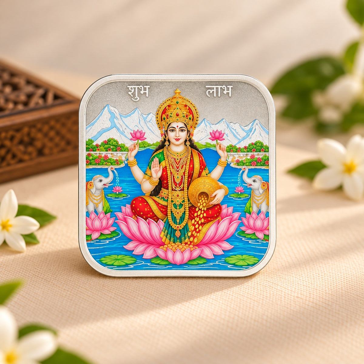 Lakshmi Shree Yantra Silver Coin