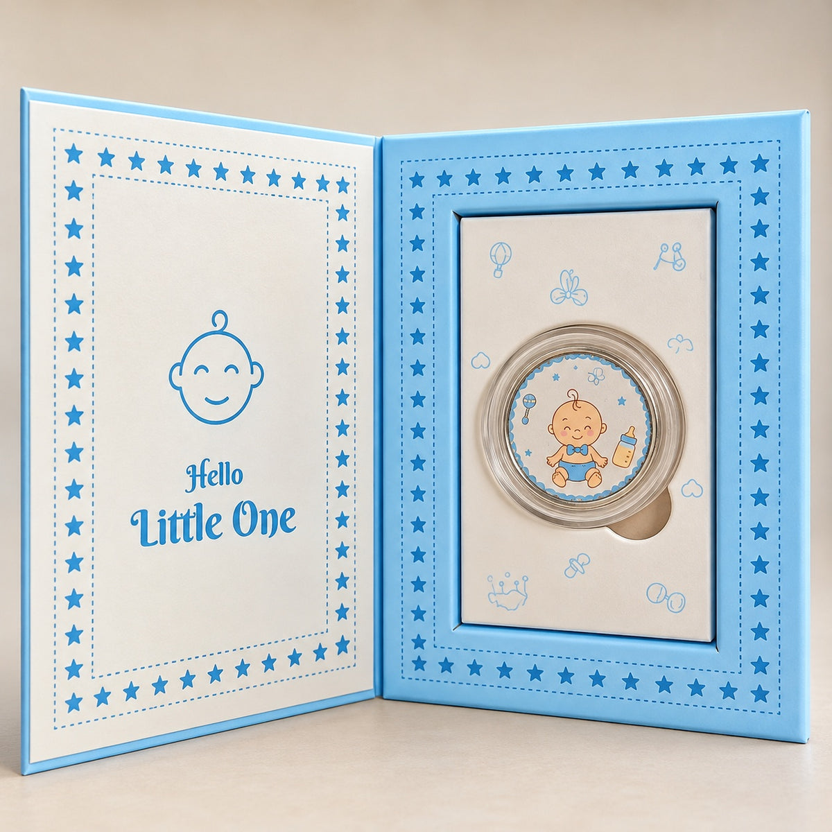 Little Prince Silver Baby Coin Gift Box