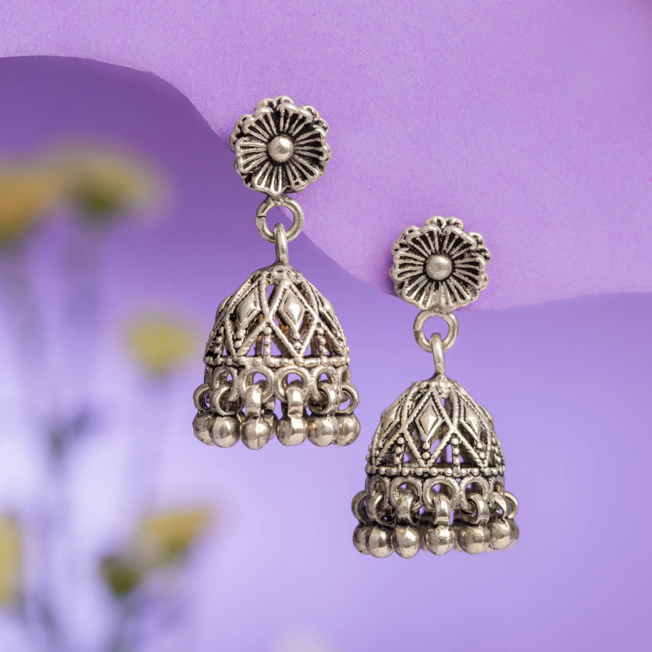 Lush Floral Jhumkas