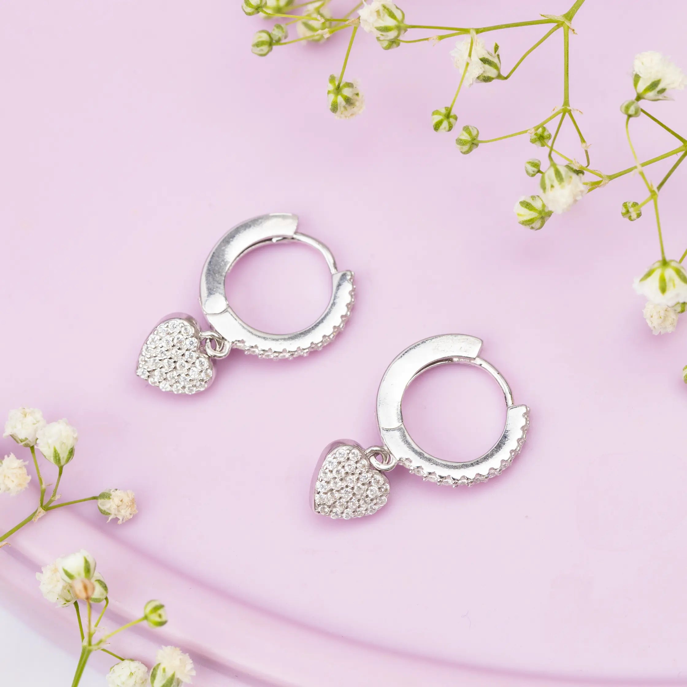 Luxe Heart Hoops
