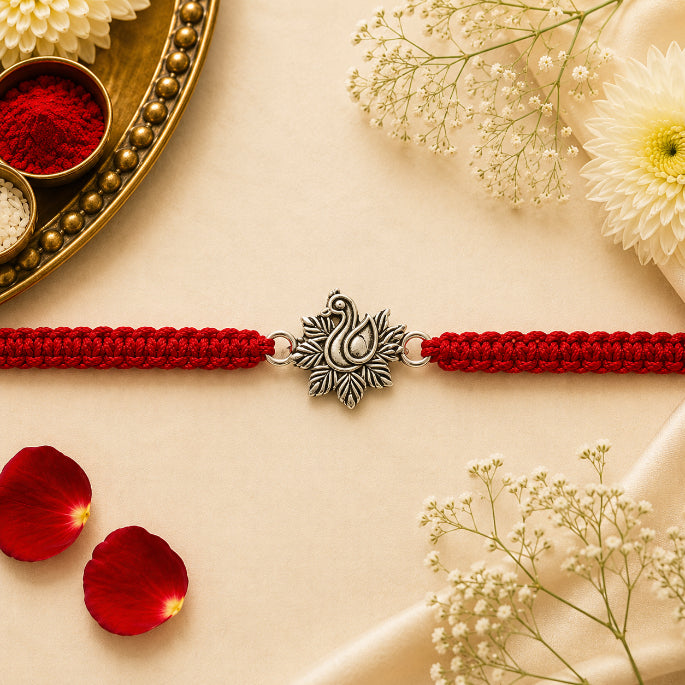 Mayur Pankh Silver Rakhi