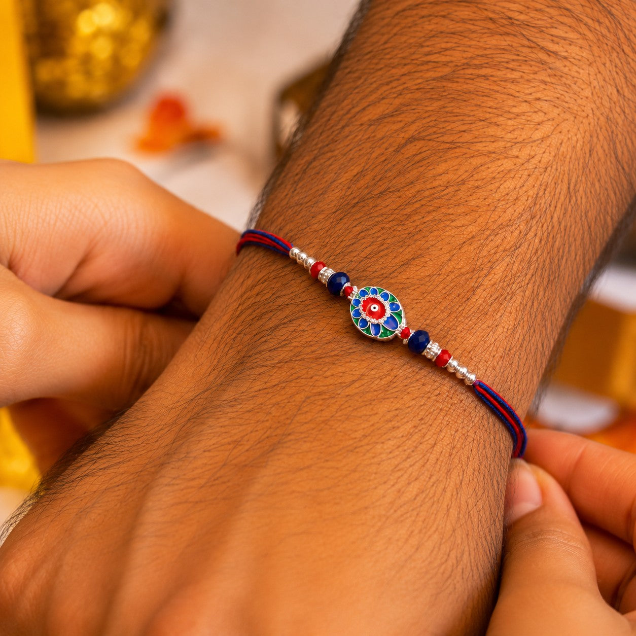 Meherika Floral Meenakari Rakhi