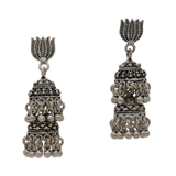 Lotus Motif Double Layer Jhumka