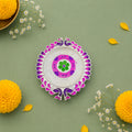 Peacock Floral Plate