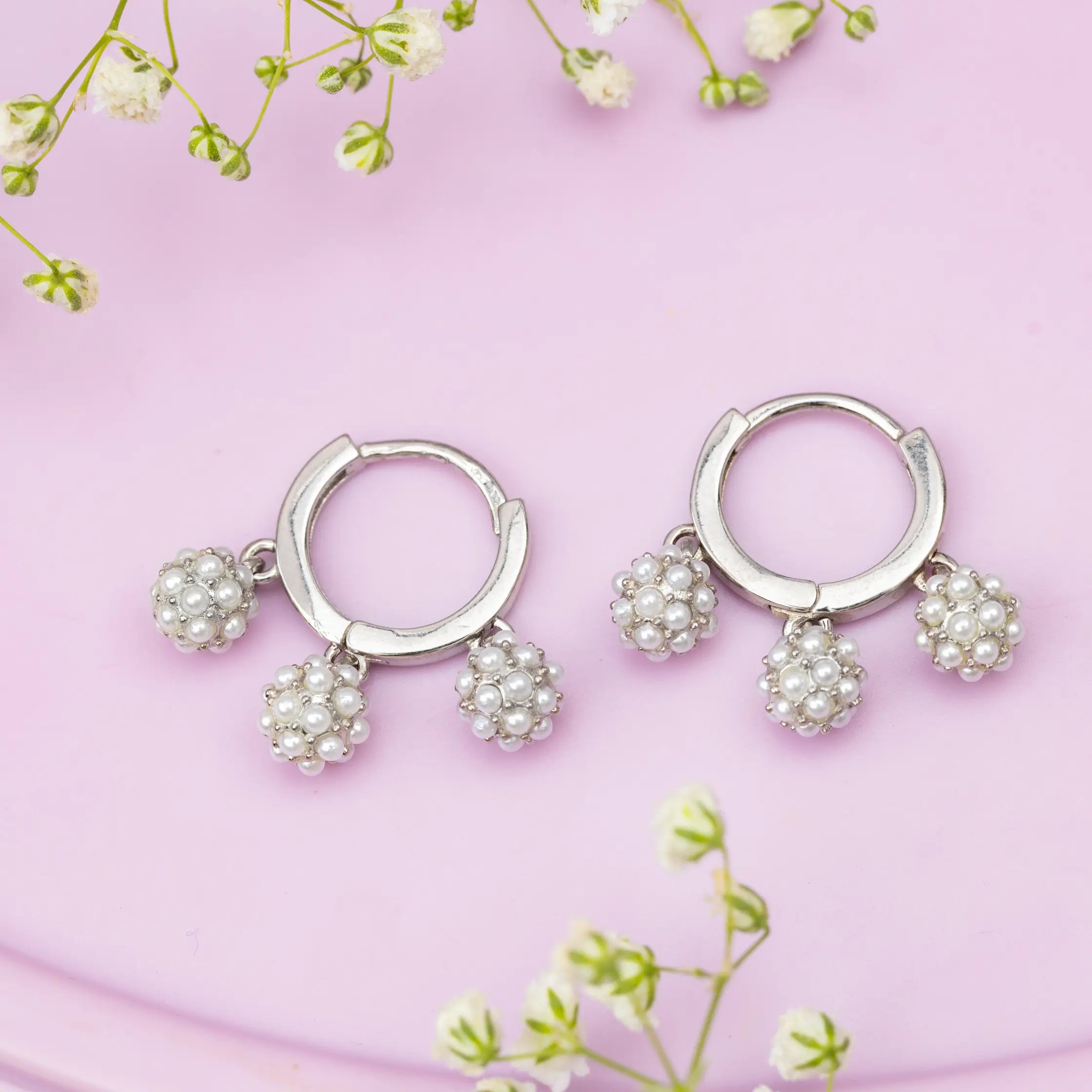 Pearl Luxe Hoops