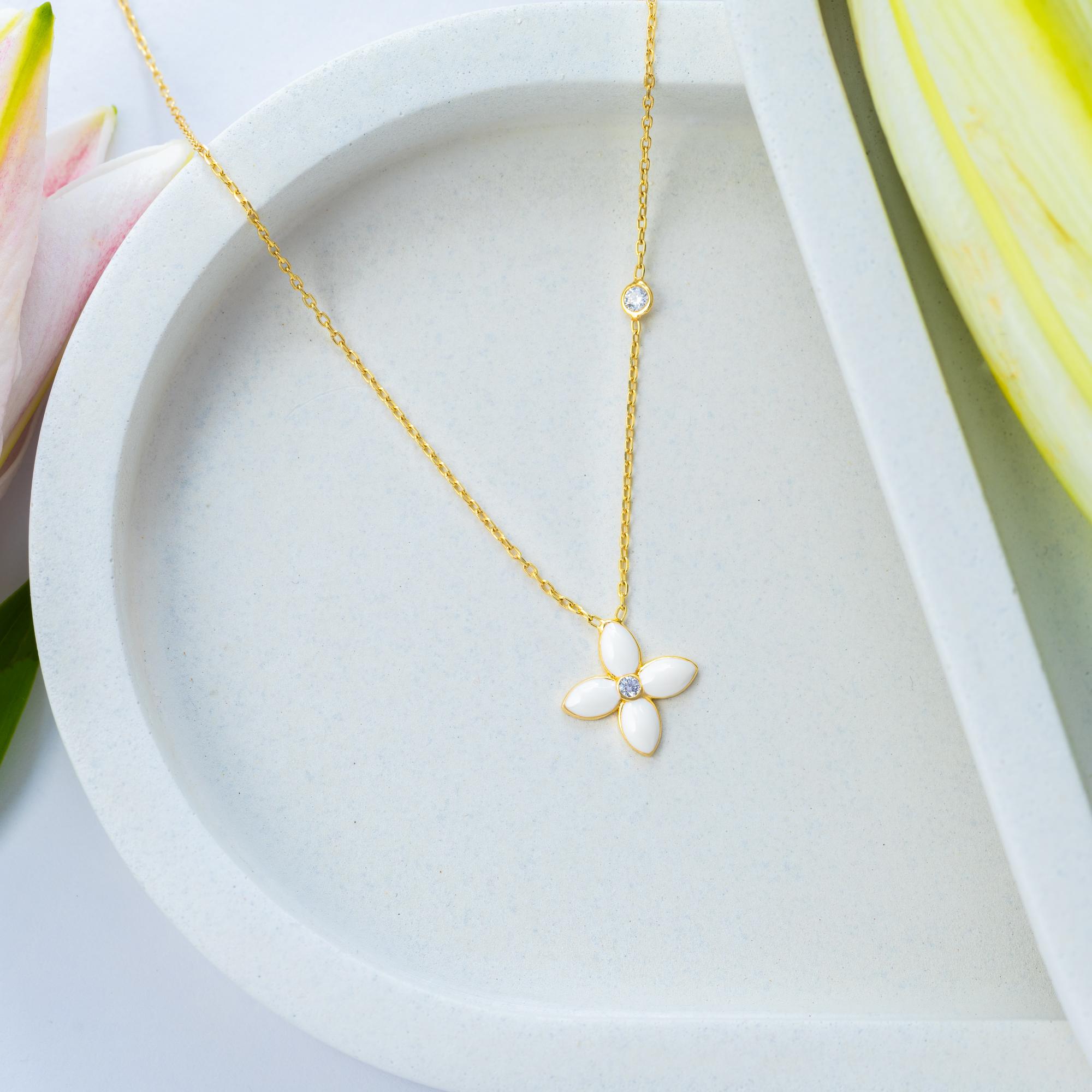 Pearl Petal Necklace