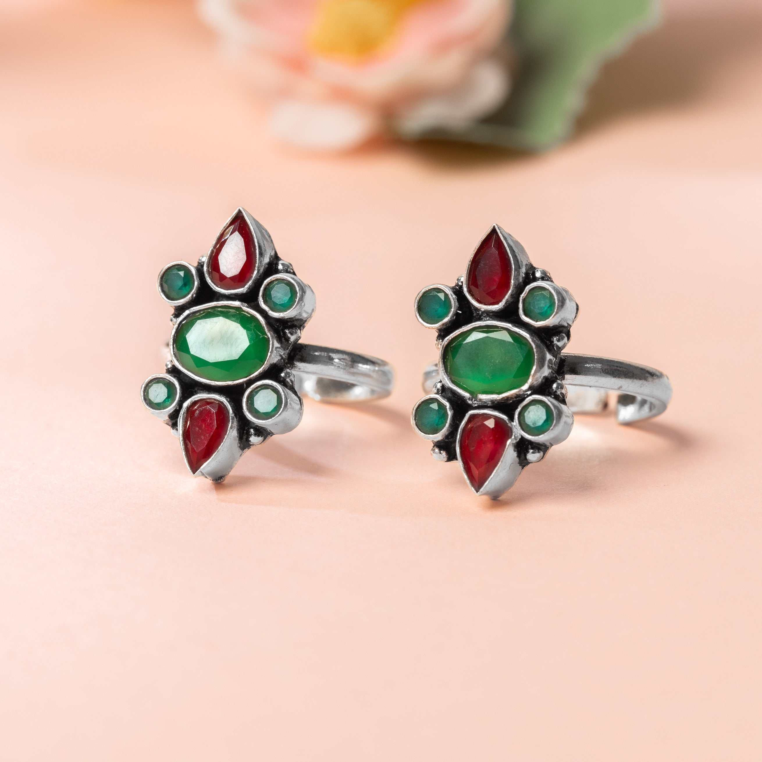 Rajwadi Stone Toe Ring