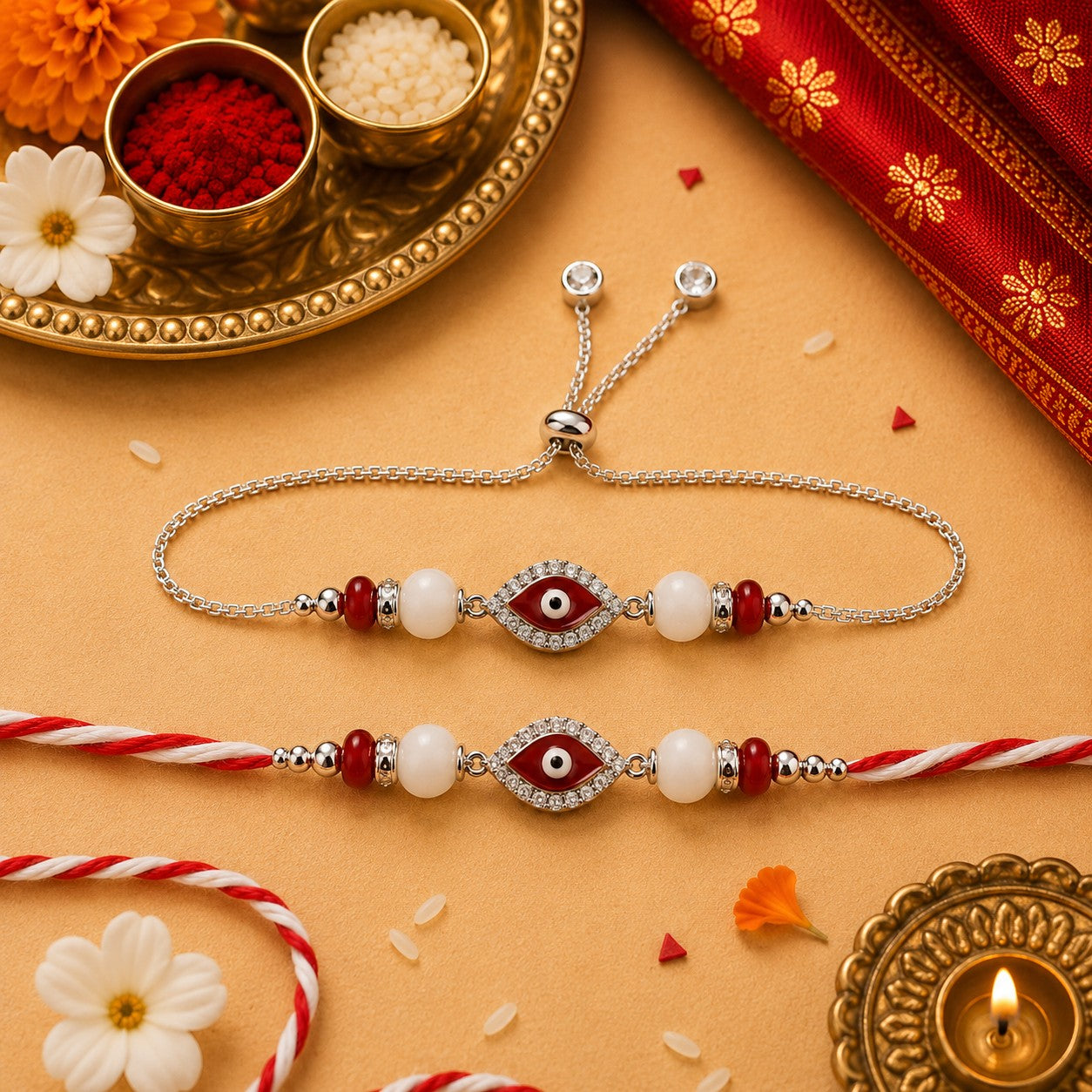 Raksha Drishti Bhai–Bhabhi Rakhi Set