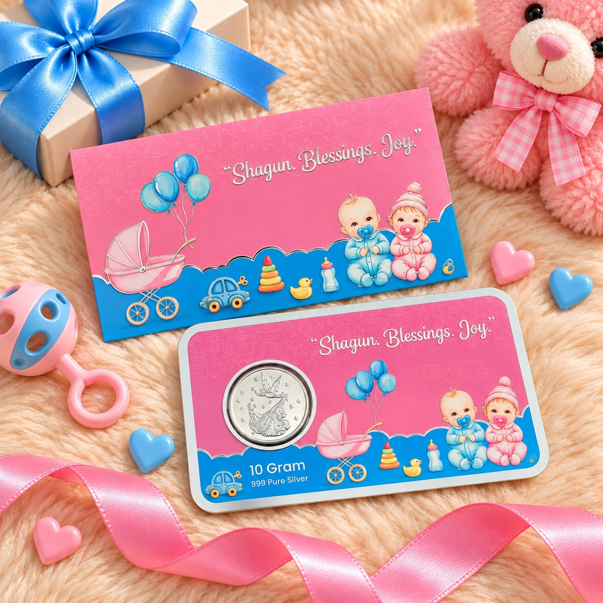 Shagun Baby Blessings Silver Coin Gift Card