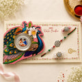 Shatkona Raksha Silver Rakhi Coin Gift Set
