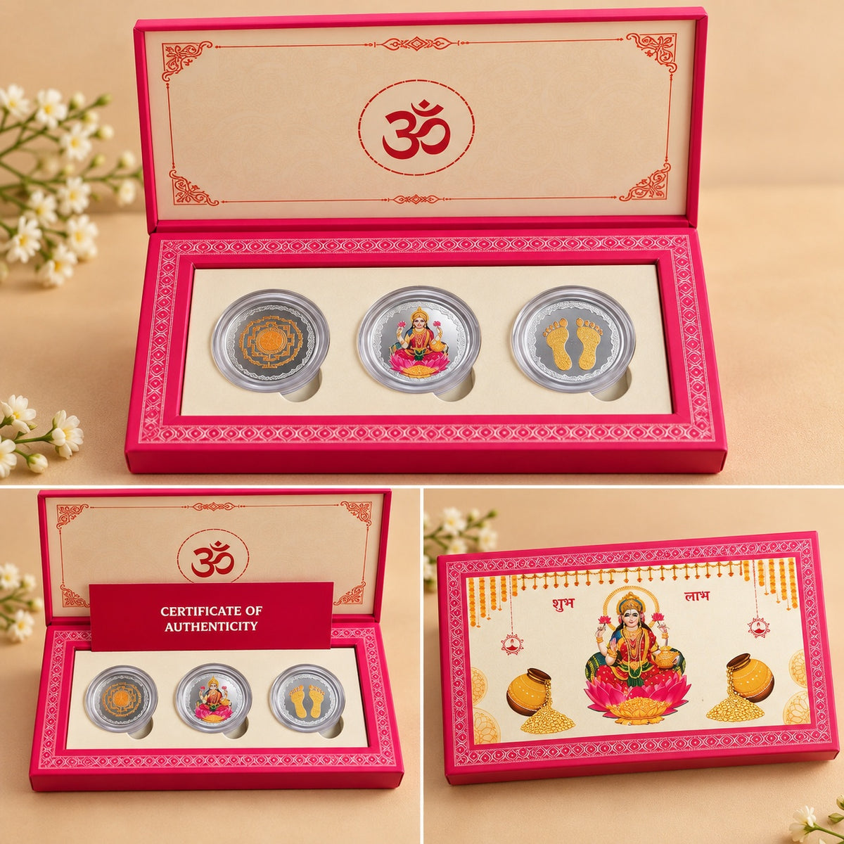 Shubh Lakshmi Silver Coin Gift Box